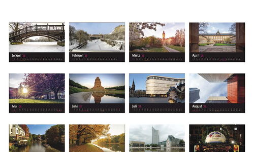 Leipzig Fotokalender 2025 Uebersichtsblatt